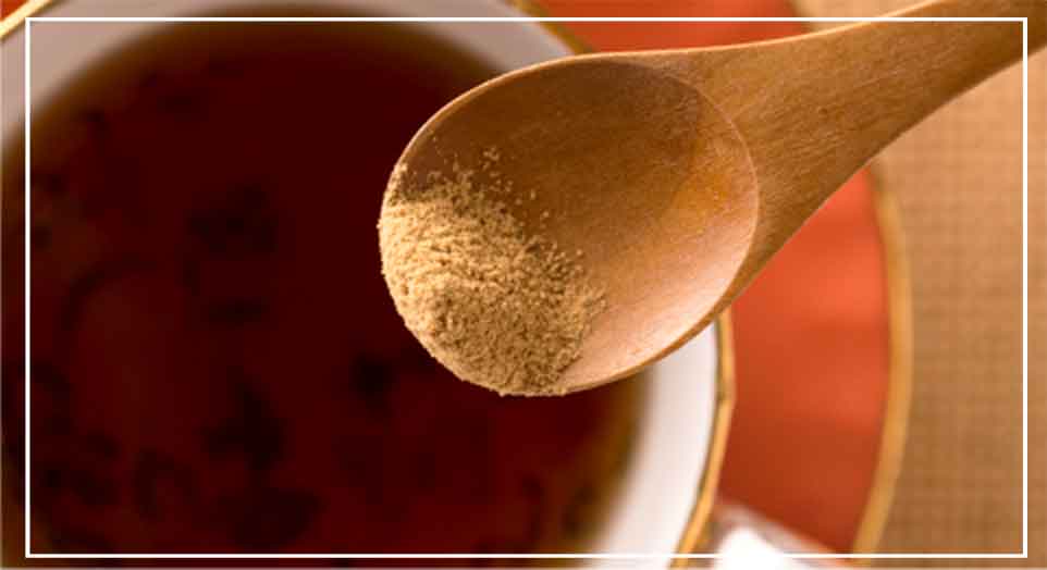 コーヒーにしょうが粉末を入れて